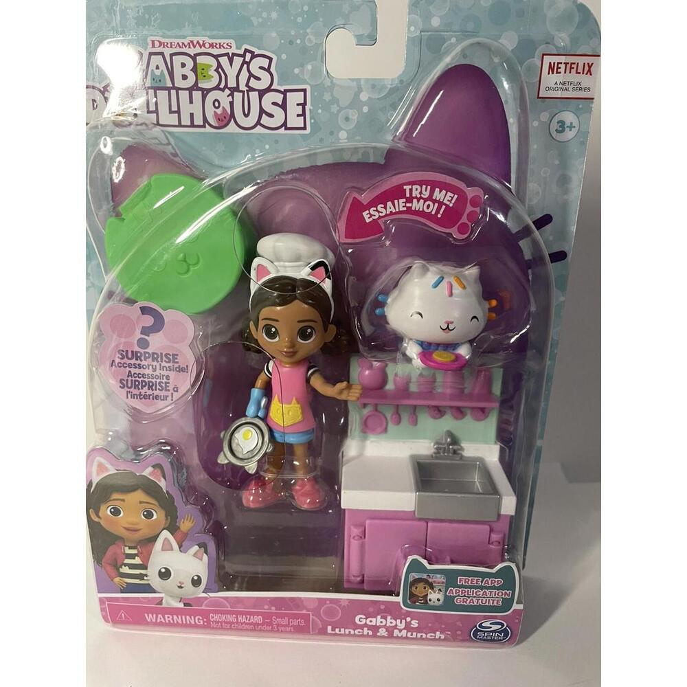 Gabby’s Dollhouse Purrfect Dollhouse Kitchen Playset Figure &‎ Cat New